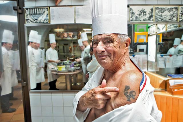 Paul Bocuse, image publiée sur sa page FB le 16 décembre 2014.