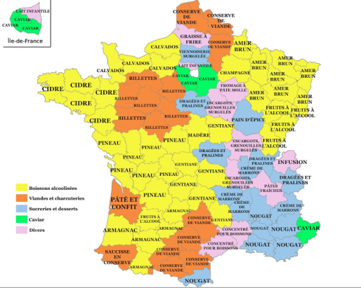 Carte simplifiée de Slate sur la surconsommation alimentaire.