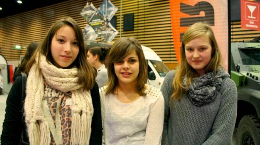 Alison, Fiona et Mathilde au Mondial des Métiers à Lyon. Crédits photos Camille Romano/Rue89Lyon