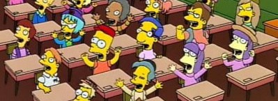 Bart Simpson à l'école.