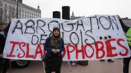 Manifestation contre islamophobie-Lyon-1