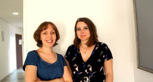 Anne-Charlotte Husson et Cécile Thomé ont animé la première conférence du labo GenERe. Crédits photo : Rue89Lyon/Camille Romano