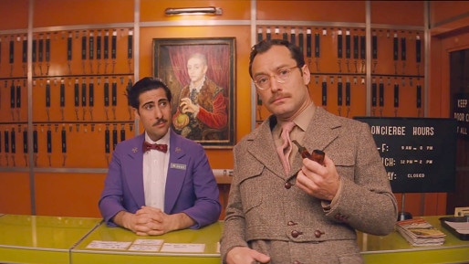 Jude Law dans The Grand Budpaest Hotel, de Wes Anderson.