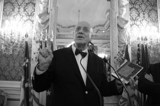 James Ellroy dans les salons de l'Hôtel de Ville de Lyon. ©Pierre Maier/Rue89Lyon