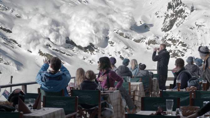 Image tirée du film Turist (Force majeure), de Ruben Östlund, primé à Cannes et coproduit par Rhône-Alpes Cinéma.