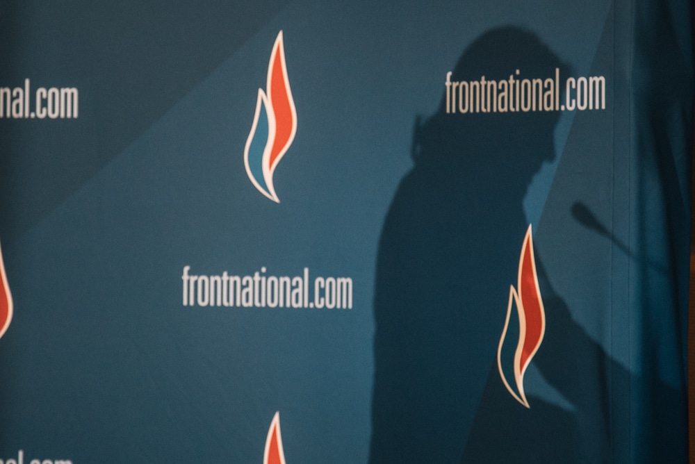 Marine Le Pen au 15è Congrès du Front national à Lyon, les 29 et 30 novembre 2014. Crédit FCaterini-Inediz/Rue89Lyon.