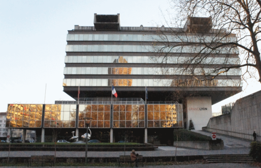 Hôtel de communauté du Grand Lyon 20 Rue du Lac. Crédit Guillaume Bernard/Rue89Lyon