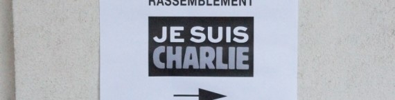 Affiche indiquant le lieu de rassemblement des participants à la minute de silence pour Charlie Hebdo à l'Université Lyon II Crédit GB/Rue89 Lyon.