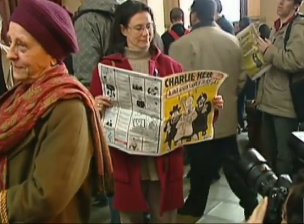 Lectrice Charlie Hebdo capture d'écran vidéo France24 2