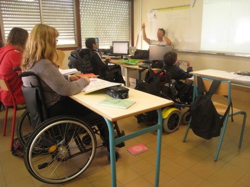 Dans une classe de la cité scolaire Elie Vignal à Caluire. Crédit : Adeline Charvet.