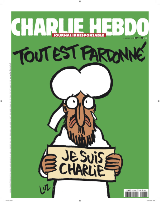 La Une de Charlie Hebdo du 14 janvier 2015.