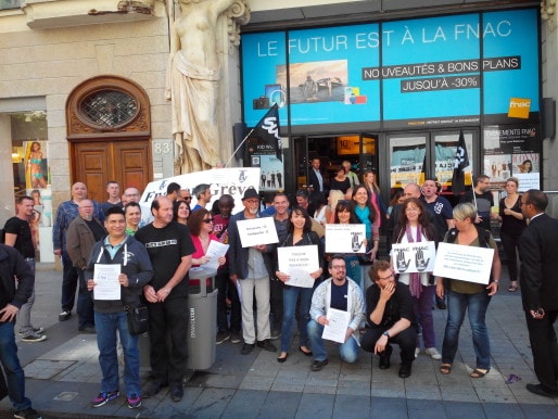 Les employés de la Fnac en grève