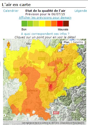 Capture d'écran carte air-Rhône-Alpes du 6 juillet 2015