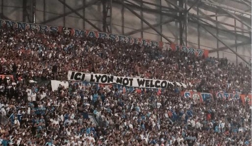 Banderole déployée par les South Winners lors du match OM-OL le 20 septembre 2015 / DR