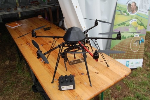 Drone multirotor et le capteur mis au point par Hi-Phen / Photo BE pour Rue89Lyon