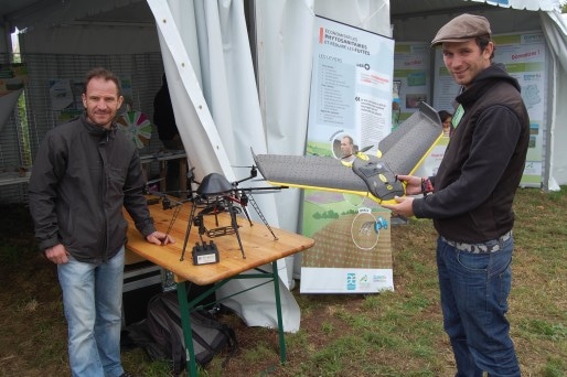 Benoît de Solan ingénieur chez Arvalis (à gauche) et Thibaud Leroy de la Chambre d'Agriculture de la Somme / Photo BE pour Rue89Lyon