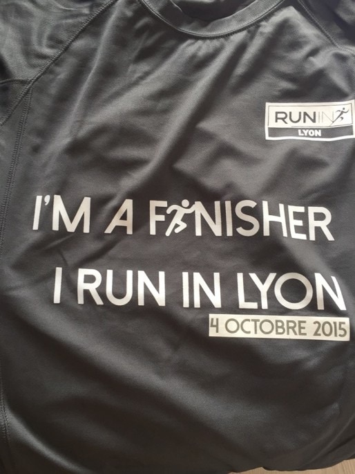 Photo du t-shirt d'un Lyonnais fier comme un paon, sur FB.