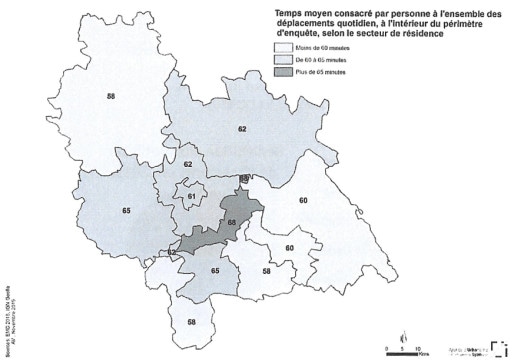 Les habitants de l’aire métropolitaine de Lyon passent en moyenne 62 minutes par jour à se déplacer.