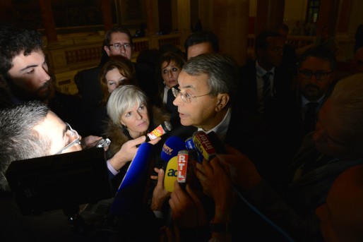 Jean-Jack Queyranne au soir du premier tour, ce dimanche 6 décembre, à la préfecture du Rhône. Crédit : Eric Soudan.