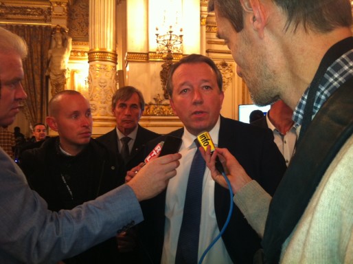 Christophe Boudot, chef de file du FN, dimanche 6 décembre à la préfecture du Rhône. Crédit : Rue89Lyon.