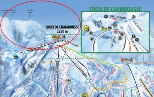 Les sommets du Grand Van et du Petit Van, dans le prolongement de la Croix de Chamrousse, point-culminant de la station.