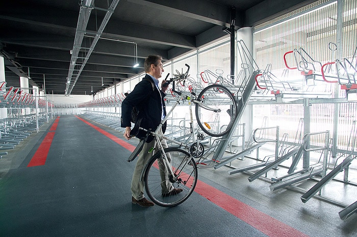 La vélo-station de la gare Matabiau à Toulouse qui peut contenir 678 vélos. © E. Grimault/Région Midi-Pyrénées