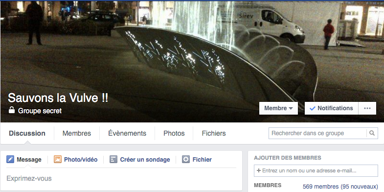 Groupe Facebook Sauvons la vulve 