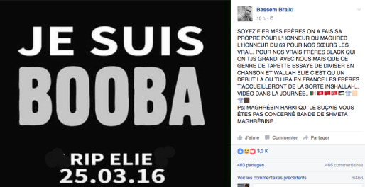 Capture d'écran du FB de Bassem.