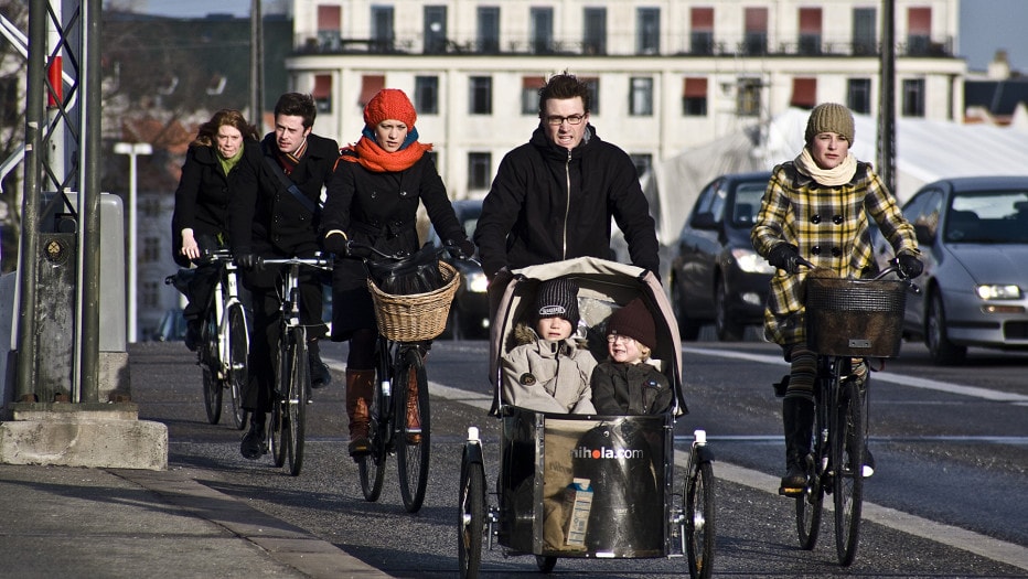 Une autoroute à vélo à Copenhague. ©DR