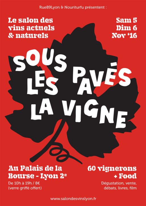 La nouvelle affiche du salon des vins à Lyon, par Morgan (merci !).