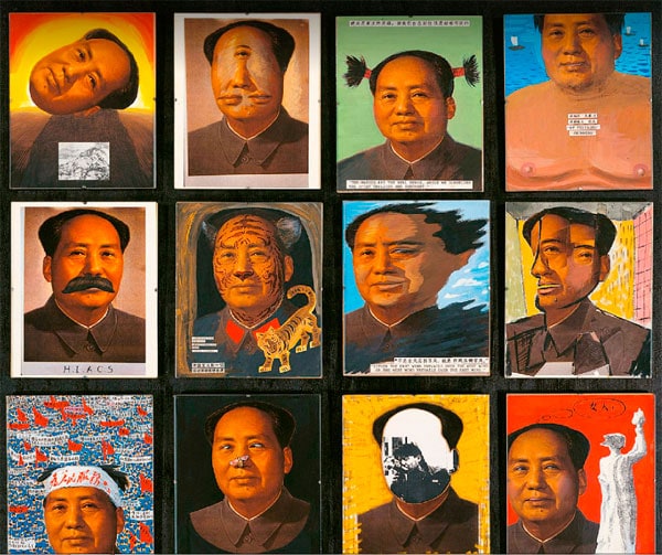 Pour son oeuvre "Chairman Mao", Zhang Hongtu a transformé une photo de Mao Zedong. © DR/CEA+