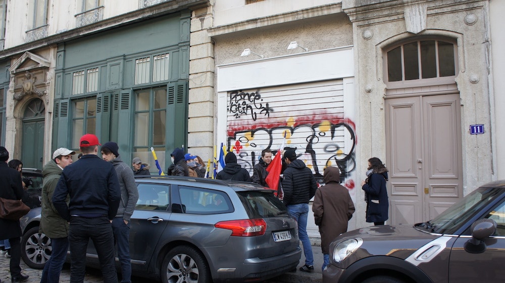 Le local de l'Action française à Lyon, à Ainay (2ème arrondissement). ©LB/Rue89Lyon