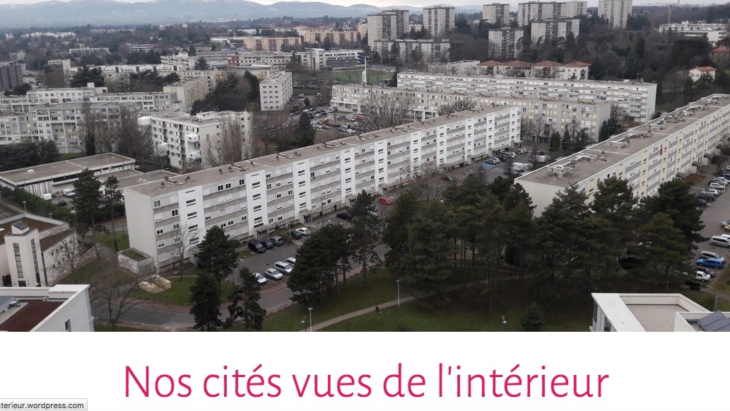 Home page du blog "Nos Cités vues de l'intérieur". Capture décran