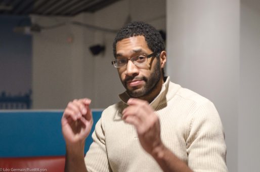 Baptiste Mylondo à la BM de Lyon, le 25 janvier 2017. ©Léo Germain/Rue89Lyon