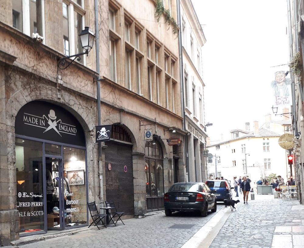 La boutique "Made in England" dans le Vieux Lyon tenue par deux dirigeants du GUD ©LB/Rue89Lyon