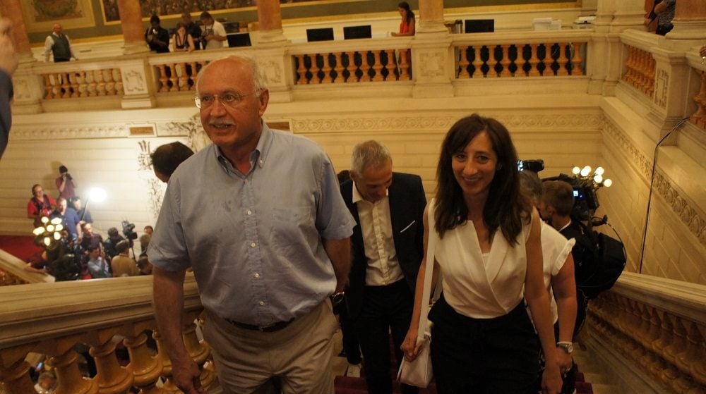 Jean-Louis Touraine et Anissa Khedher au 2ème tour des législatives à la préfecture du Rhône le 18 juin 2017. ©HH/Rue89Lyon