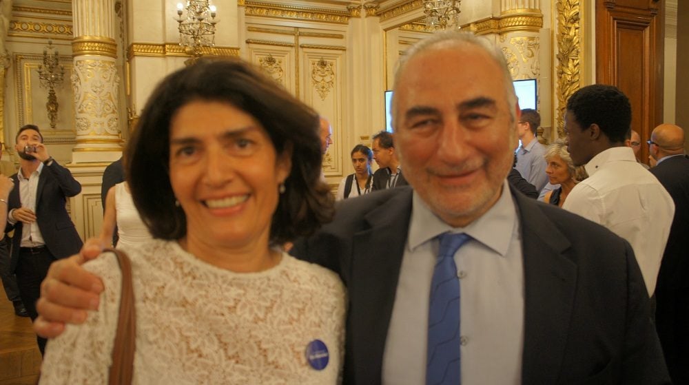 Danielle Cazarian et Georges Képénékian au 2ème tour des législatives à la préfecture du Rhône le 18 juin 2017. ©HH/Rue89Lyon