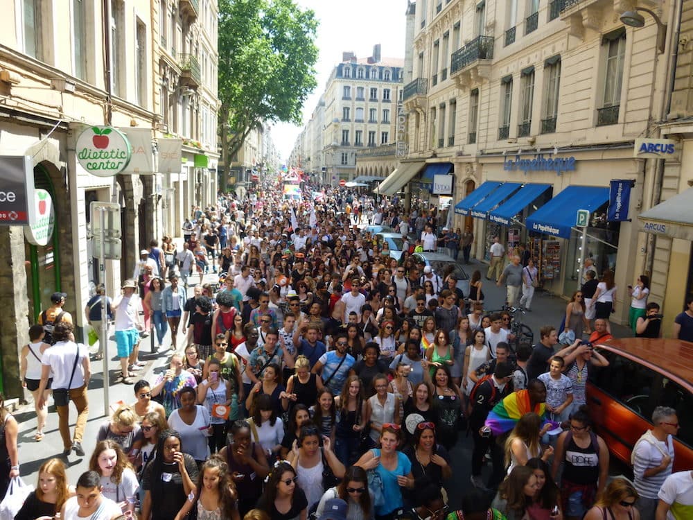 La 20e Marche des fiertés de Lyon, en juin 2015, rue Édouard Herriot. ©DR