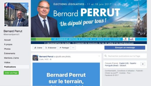 Capture d'écran page Facebook de Bernard Perrut