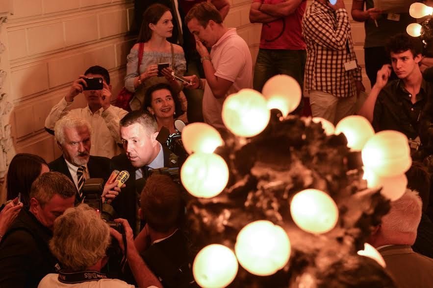 Patrice Verchère au 2ème tour des législatives à la préfecture du Rhône le 18 juin 2017. ©Éric Soudan