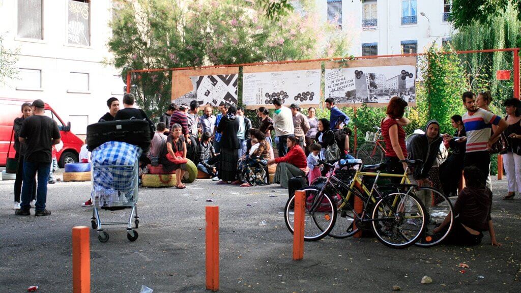 Durant l'été 2012, des habitants de la Guillotière s'étaient mobilisés contre l'expulsion de Roms. © Leila Piazza / Rue89Lyon.