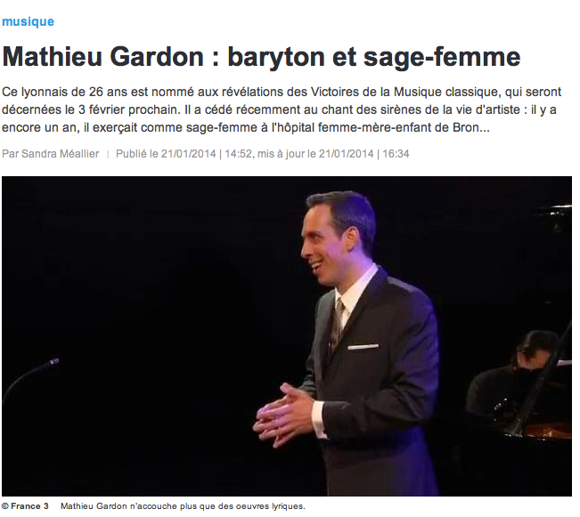 Mathieu Gardon : baryton… et sage-femme