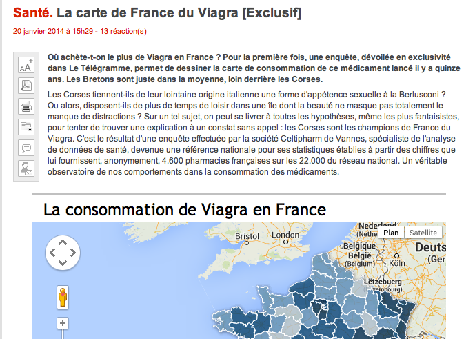 Une passion médiatique locale : « qui est le champion de France de la consommation de Viagra ? »