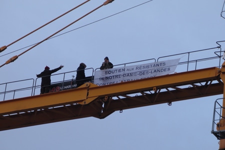 [Vidéo] Les opposants au Grand Stade s’enchaînent aux grilles du chantier