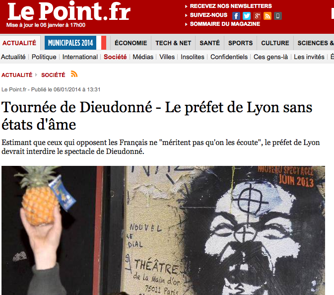 A Lyon, le préfet a déjà décidé d’interdire le prochain spectacle de Dieudonné