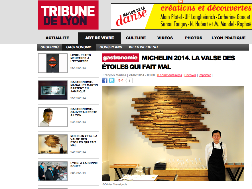 Michelin 2014 : le départ d’un deux étoiles à Lyon est un coup dur pour la « capitale de la gastronomie »