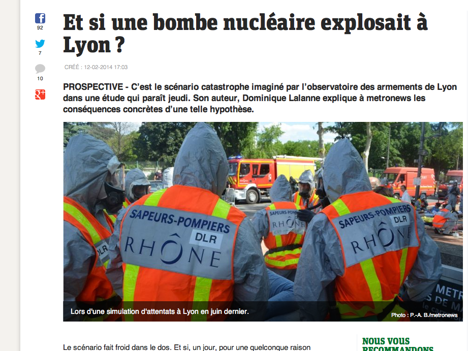 Et si une bombe nucléaire explosait sur Lyon ? Le scénario catastrophe.