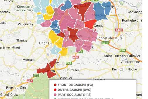 [Appli] Municipales dans le Grand Lyon : qui se présente dans ma commune ?