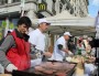 Les producteurs de viande de la région protestent devant le Mac Do à Bellecour, 19 février 2014. Crédit Pierre Maier.
