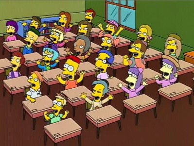 Bart Simpson à l'école. Capture